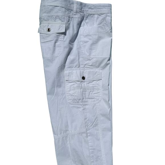 Tommy Hilfiger Cropped Cargo Pants Women’s 10 White 100% Cotton Lightweight - Picture 4 of 16
